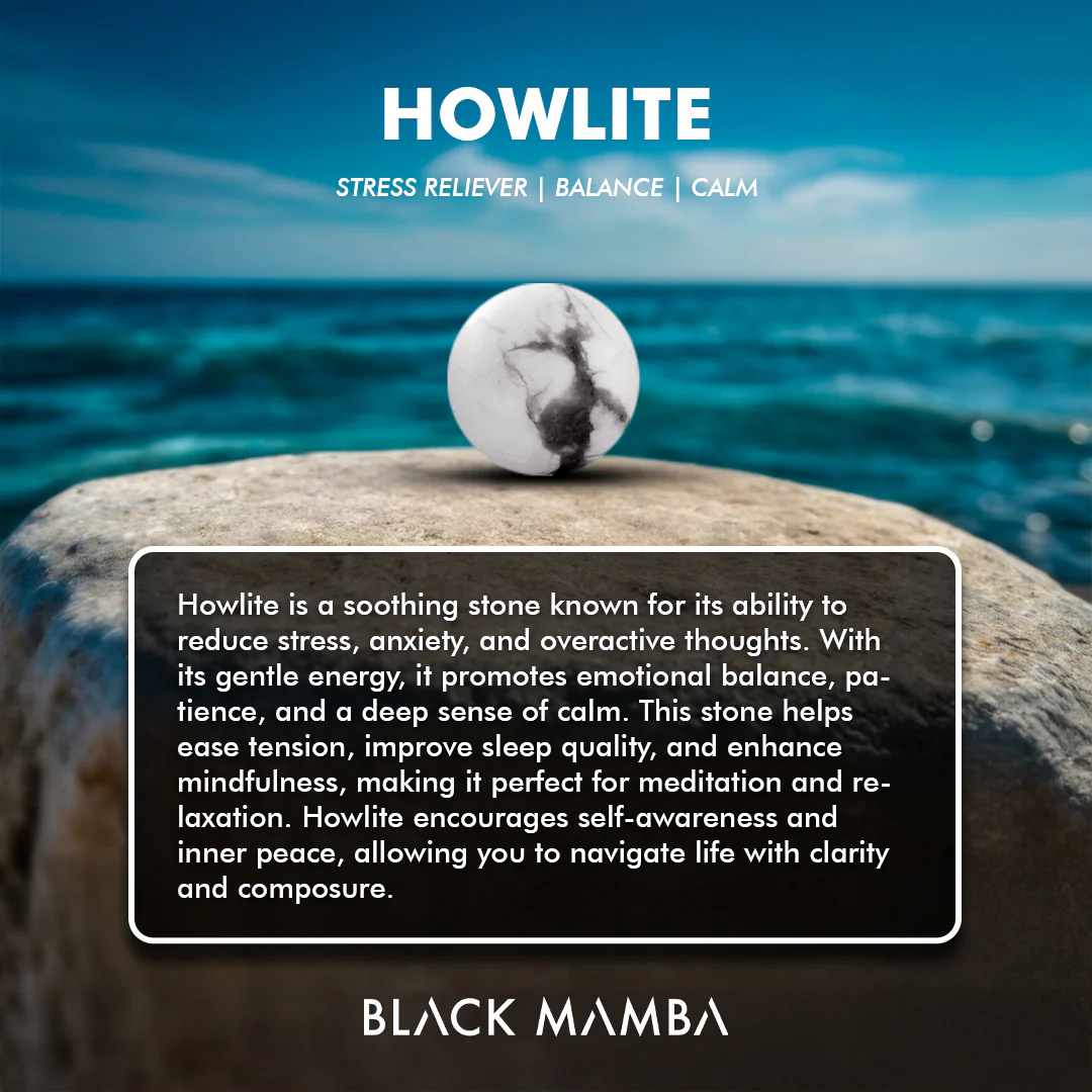 Howlite Natural Stone Bracelet – Tranquility, Balance & Mindfulness - Image 2