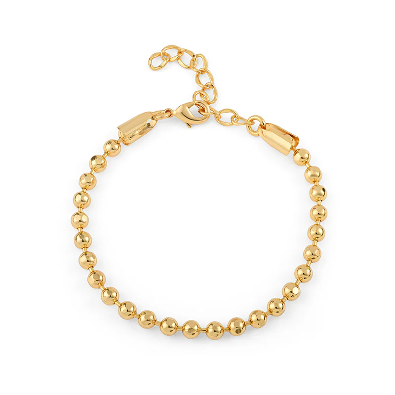 Men's Ball Bracelet 18k Real Gold Plated - Image 3