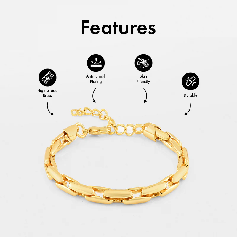 Men's Dominus Bracelet | 18K Premium Gold-Plated - Image 3