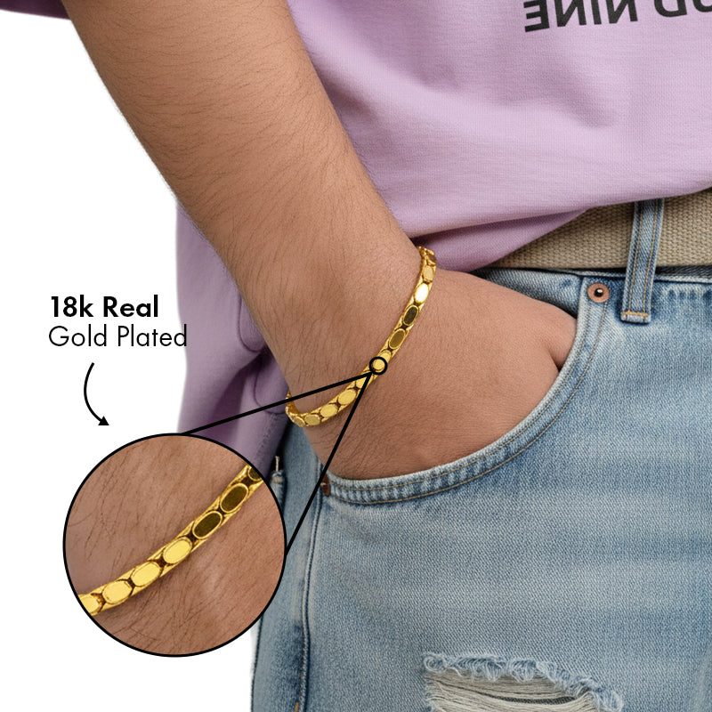 Men's Signature Cobra Bracelet | Real 18k Gold Plated - Image 2