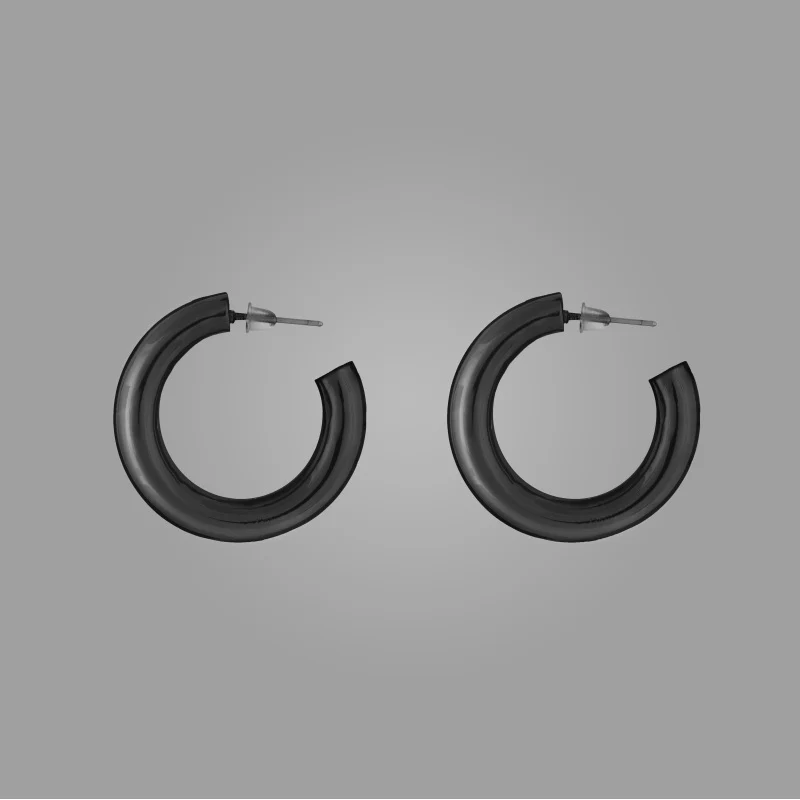 Women's Tube Hoops | 18K Gold-Plated - Image 5